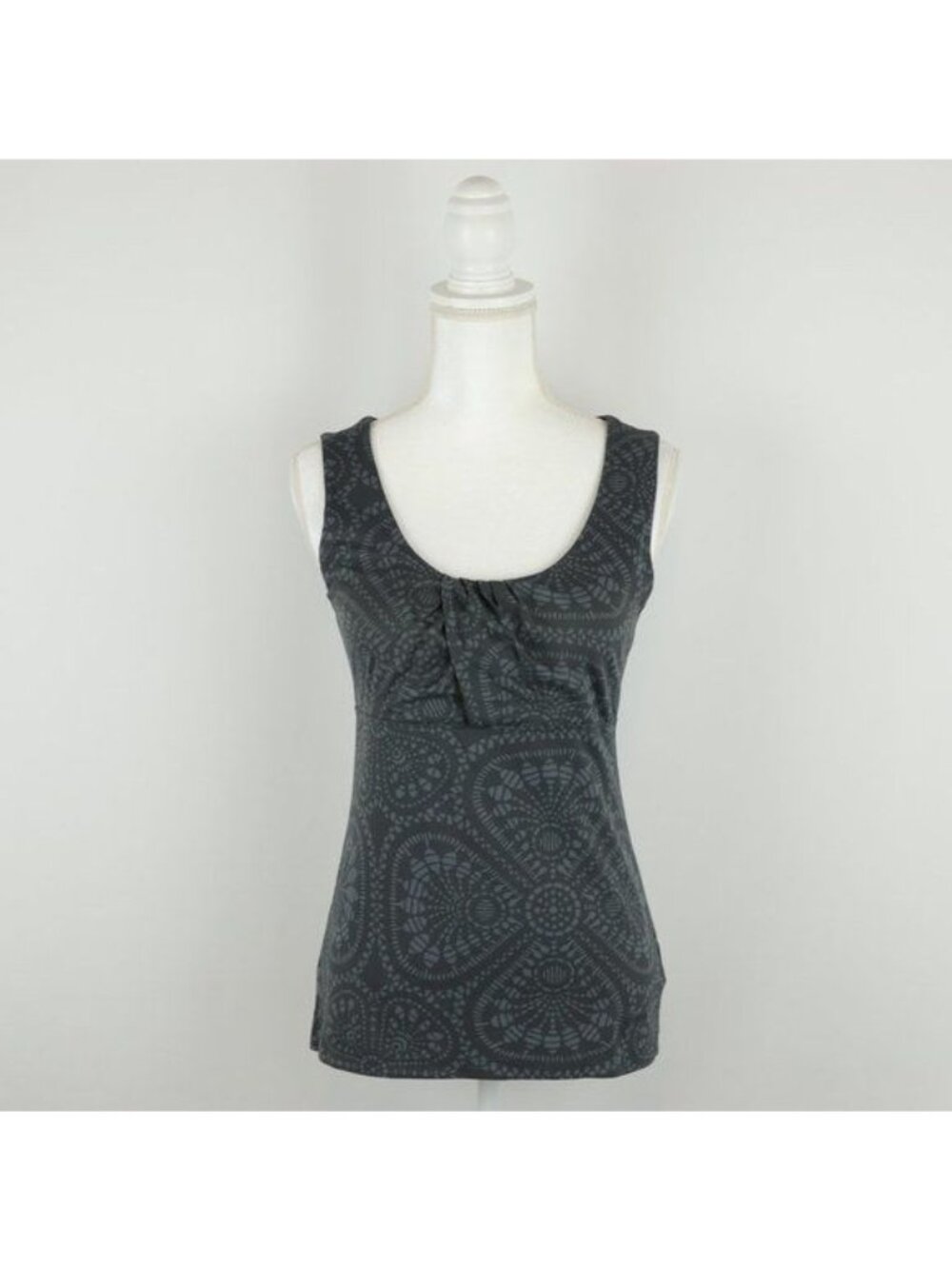 Patagonia Bandha Twist Women's Medium Gray Fitted Scoop Neck Tank Top